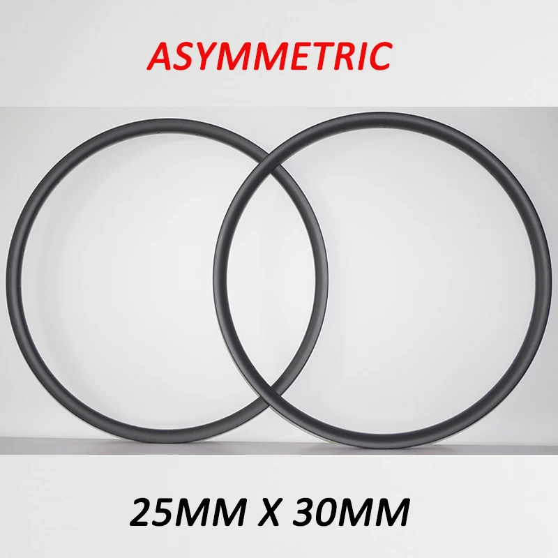 

380g DEERACE ASYMMETRIC 29er 25mm x 30mm Hookless Tubeless Carbon MTB Bicycle Wheel ASYMMETRICAL Rims for XC
