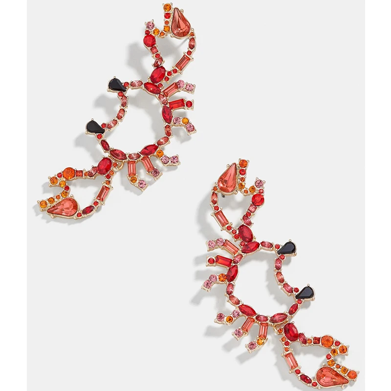

Dvacaman Handmade Chic Hermit Drop Earrings for Women 2019 Trendy Irregular Rhinestone Dangle Earrings Statement Party Jewelry