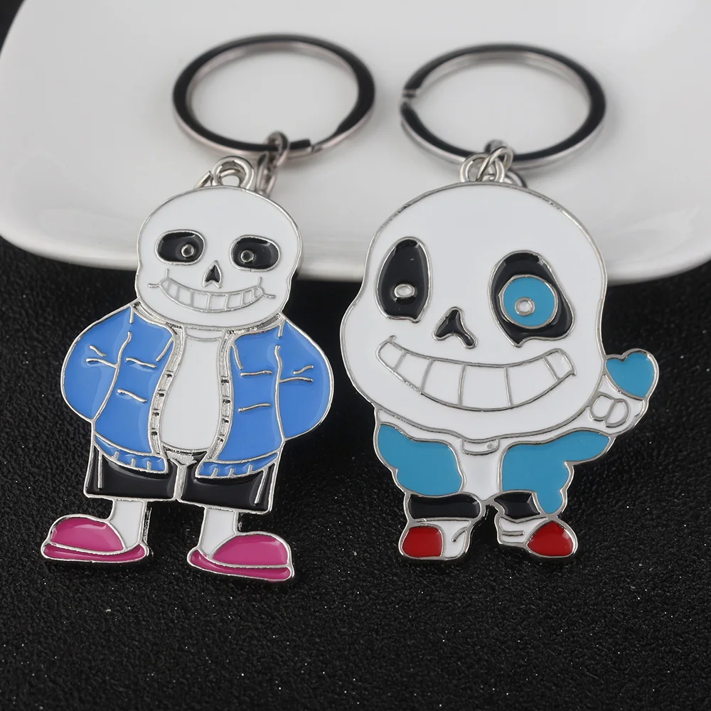 

SG New Game Undertale Sans Papyrus Cute Figure Keychains High Quality Panda Skeleton Pendants Keyring Men Boy Kids Toys Jewelry