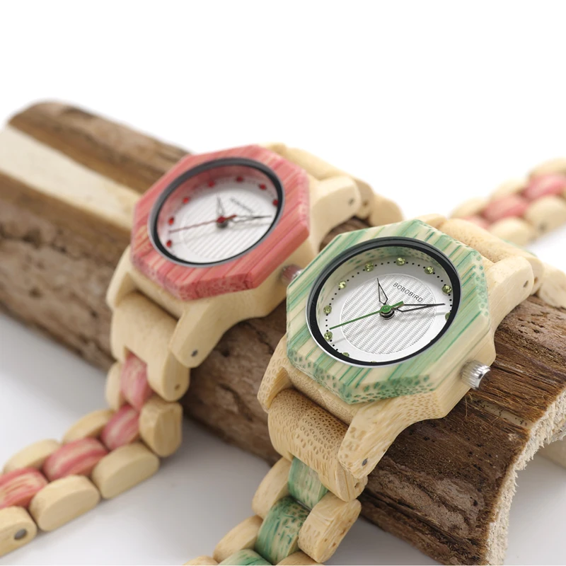 Watch Wood Wristwatches with Wooden Band Female Watches Lady Quartz Watch relogio feminino (2)