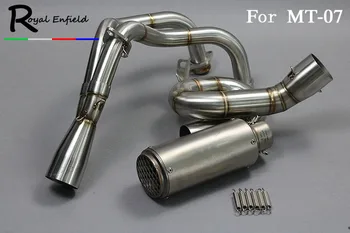 

Motorcycle Scooter exhaust escape pipe Muffler pipe fit For MT-07 MT07 MT 07 FZ07