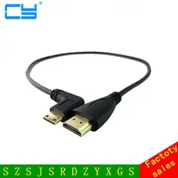 0.5 м локоть Mini HDMI к HDMI видео Линия Mini HDMI локоть кабель HDMI