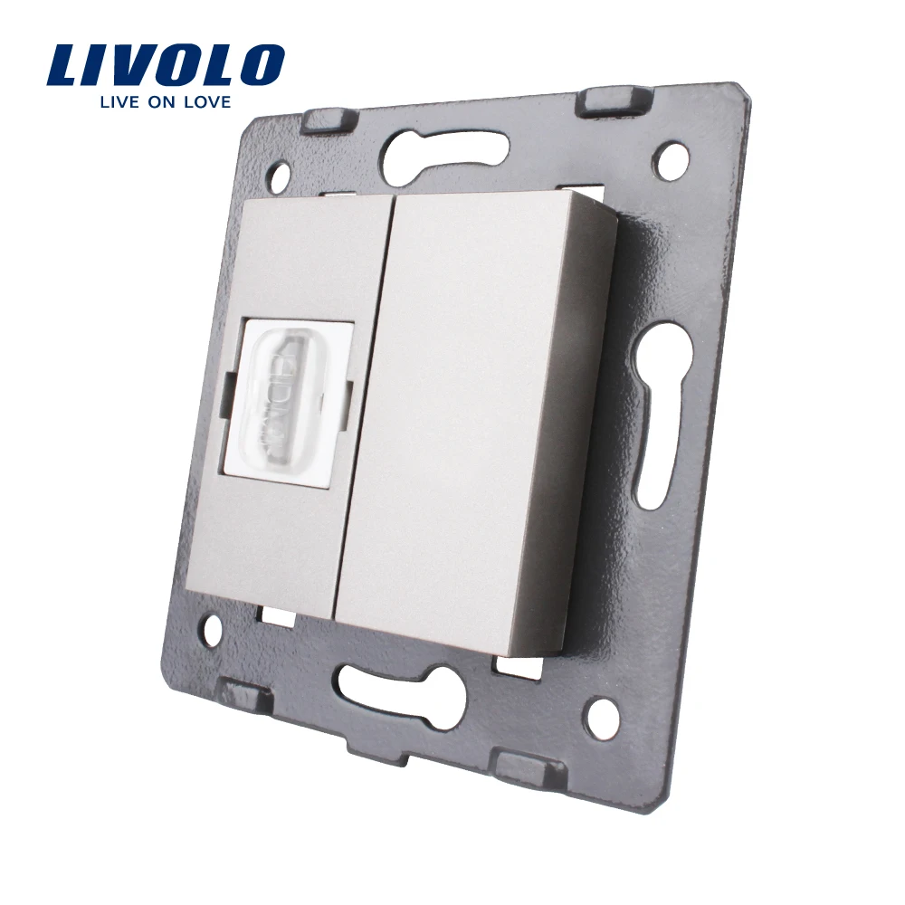 

Manufacturer, Livolo EU Standard White Plastic Materials, 45mm*22mm, module HDMI Socket with 4 Colors