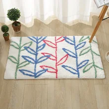 Синель хлопок открытый коврик на кухню домашний декоративный ковер для гостиной маленький пушистый белый серый ковер tapetes para Каса сала