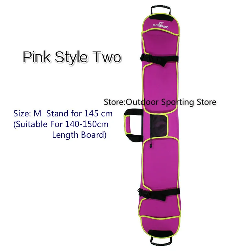 1 шт. Лыжная сумка для сноуборда ткань для дайвинга Лыжная Бортовая Сумка для сноуборда устойчивая к царапинам монобортовая пластина защитный чехол - Цвет: Pink Two M