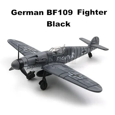 WW2, немецкий истребитель BF109, модель самолета, 6 шт., сделай сам, набор, модель самолета, Обучающие игрушки, Armas, блоки, Juguetes Educativos, детский подарок - Цвет: BF109 Black