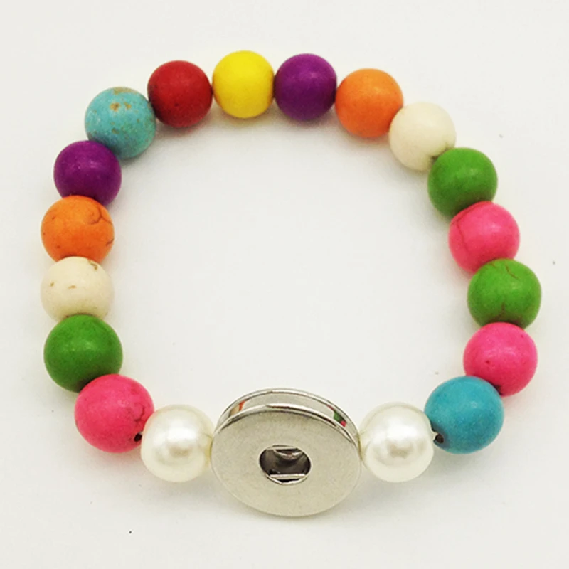 Sterling Jewelry One Direction Color Stone Handmade Adjustable Snap Button Bracelet Ba1330 (fit 18mm 20mm Snap) | Украшения и