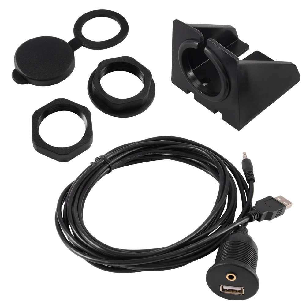 3 5 мм USB 2 0 AUX Удлинительный кабель для автомобильной панели|usb 2.0|3.5mm usbusb cable panel mount |