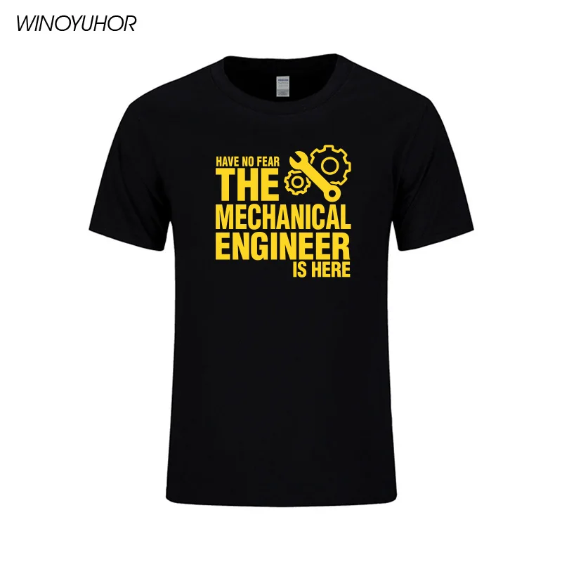 Have No Fear The Mechanical Engineer Is Here T Shirt Novelty Funny T-shirt Mens Clothing Short Sleeve Tops Camisetas Masculina