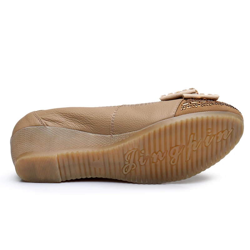 Zxryxgs Nuovo Donne Pendenza Tacchi Primavera Scarpe Comfort Con Strass I Cuoio apricot Il Di Soft Nero 2019 Arco Genuino blu Marca Alti Modo Delle 8wrfq8