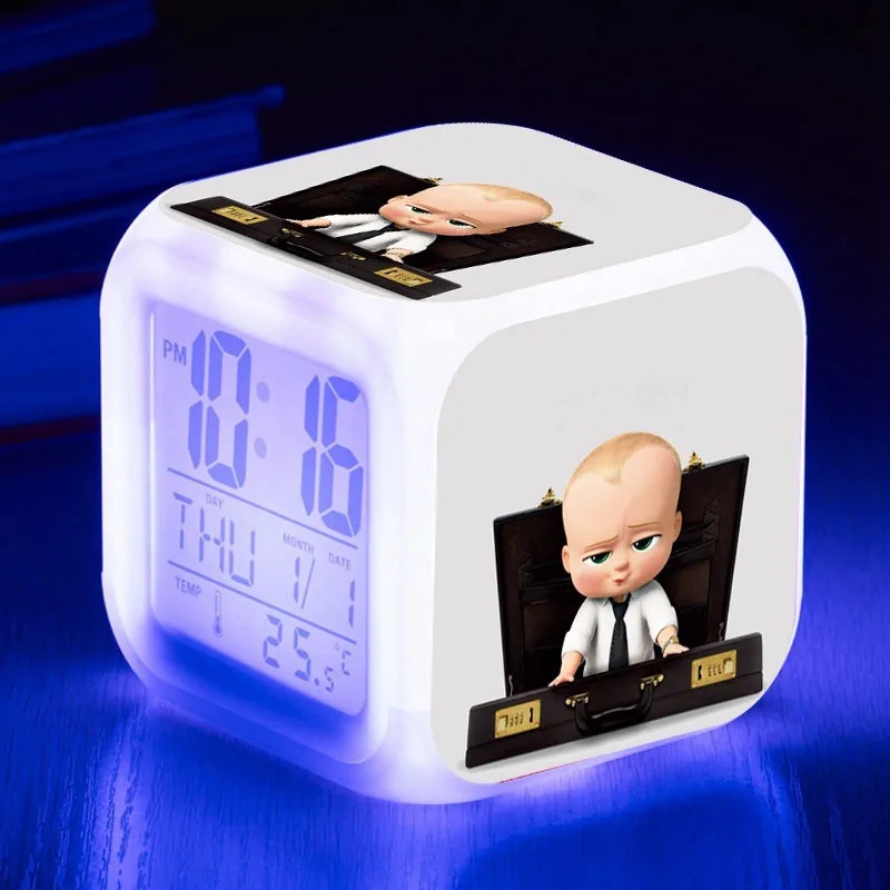 Kids Birthday Gifts Movie The Boss Baby LED Alarm Clock Digital reloj