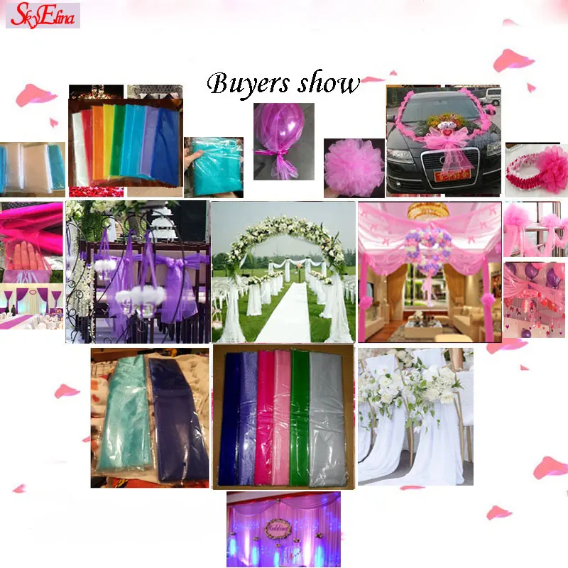 72CM  10M Multicolor Snow Yarn Crystal Transparent Gauze Gauze Elements Yarn Party Supplies Wedding Dresses 5ZSH015-2 (6)