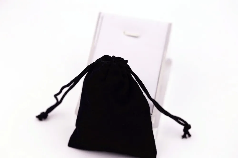 200 шт 7x5 см Бархатный мешочек сумка со шнурками/Ювелирная сумка, рождественский/свадебный подарочный мешок черный/красный/розовый/синий
