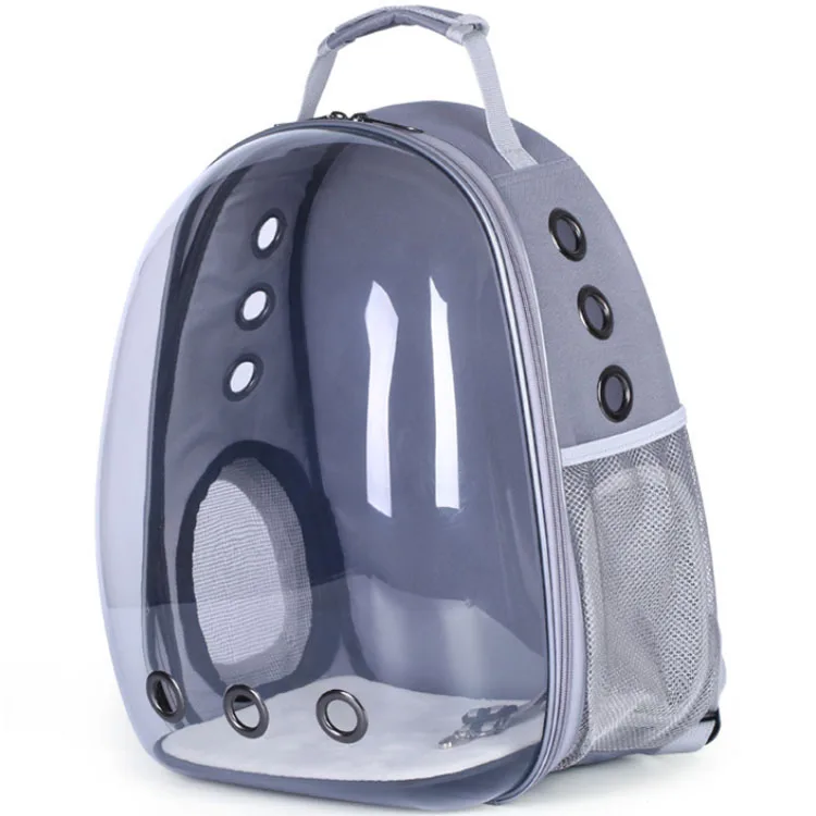 Non waterproof gray Высокое качество водонепроницаемый портативный космонавт космическая капсула дышащий транспорт собака кошка дорожная Сумка переноска прозрачный рюкзак для домашних животных - Цвет: Non waterproof gray