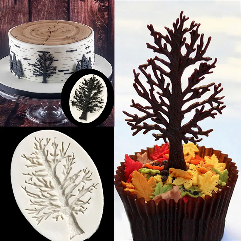 

Trees Shape Fondant Cake Mold Silicone Cake Baking Mold Fondant Decoration Supplies Baking Tool