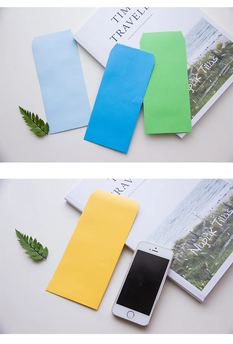 10 шт. корейские канцелярские принадлежности сплошной цвет конверты производители конвертов