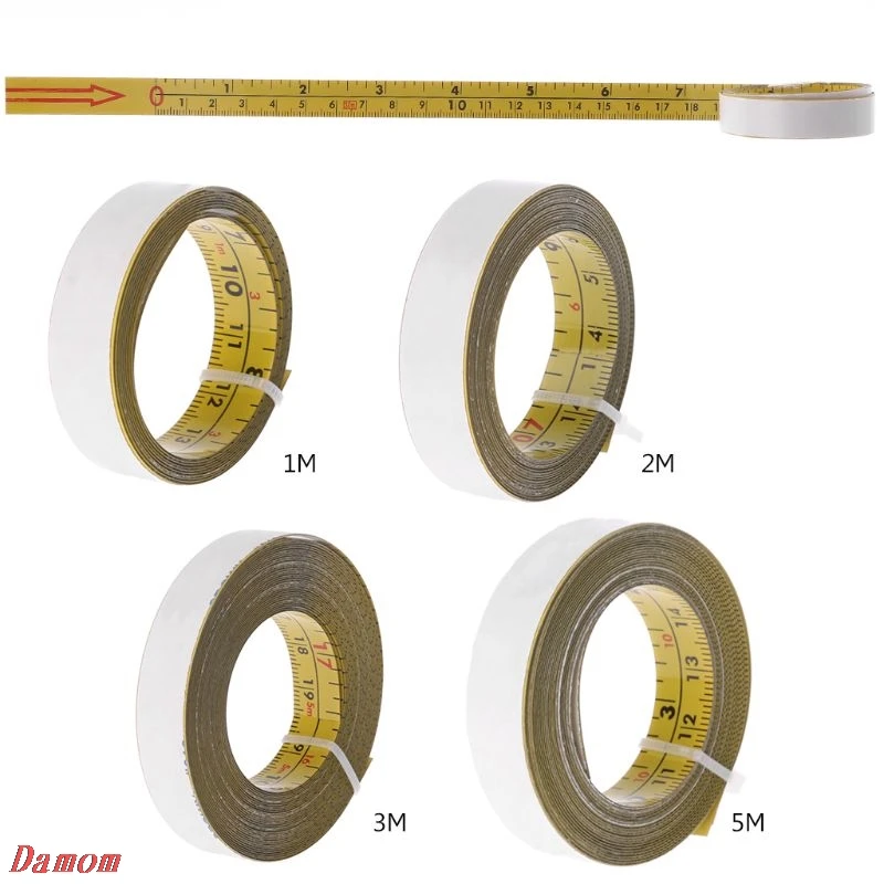 

Inch & Metric Self Adhesive Tape Measure Steel Miter Saw Scale Miter Track Ruler For Router Table Saw T-track Woodworking Tools