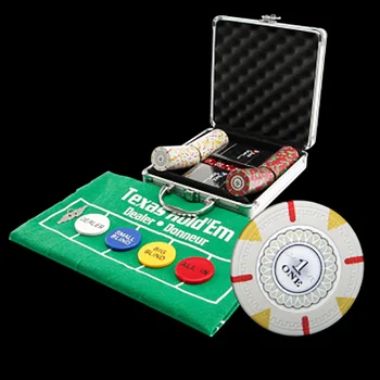 

100PCS/SET 11 Kinds Option Poker Chips Sets With Metal Box