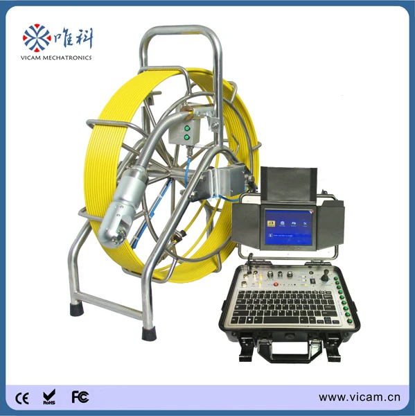 

360 degree wide angle cctv camera Underwater sewer drain Pipe Leak Detection Camera with 60m push rod V8-3388PT