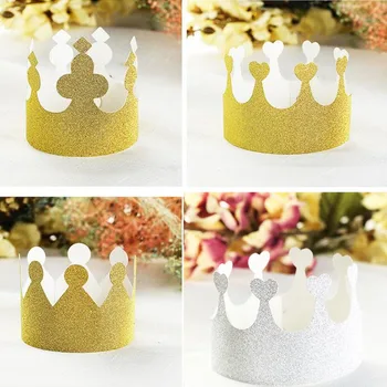 

New Adults Children Prince Princess King Queen Crown Hat Birthday Party Hats Caps Headwear Birthday Party Supplies