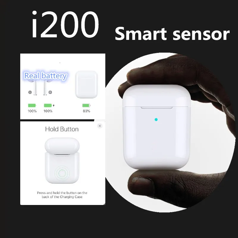 I200 tws оригинальные bluetooth5.0 наушники чип PK W1 H1 сенсорное управление для Apple Android - инструкция