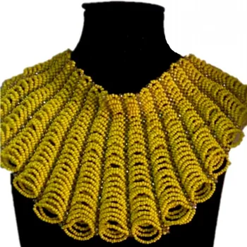 

4UJewelry Luxury African Beads Jewellery Set Bridal Shoulder Jewelry For Women Nigerian Wedding Necklace Set Big Free Shipping