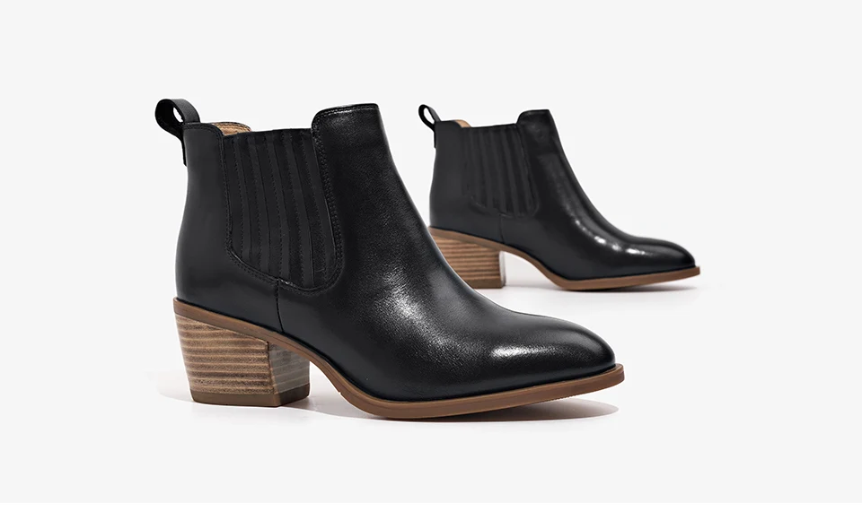 BeauToday/женские ботинки «Челси»; Брендовые женские ботильоны из натуральной телячьей кожи с острым носком; обувь на высоком каблуке ручной работы; 03321