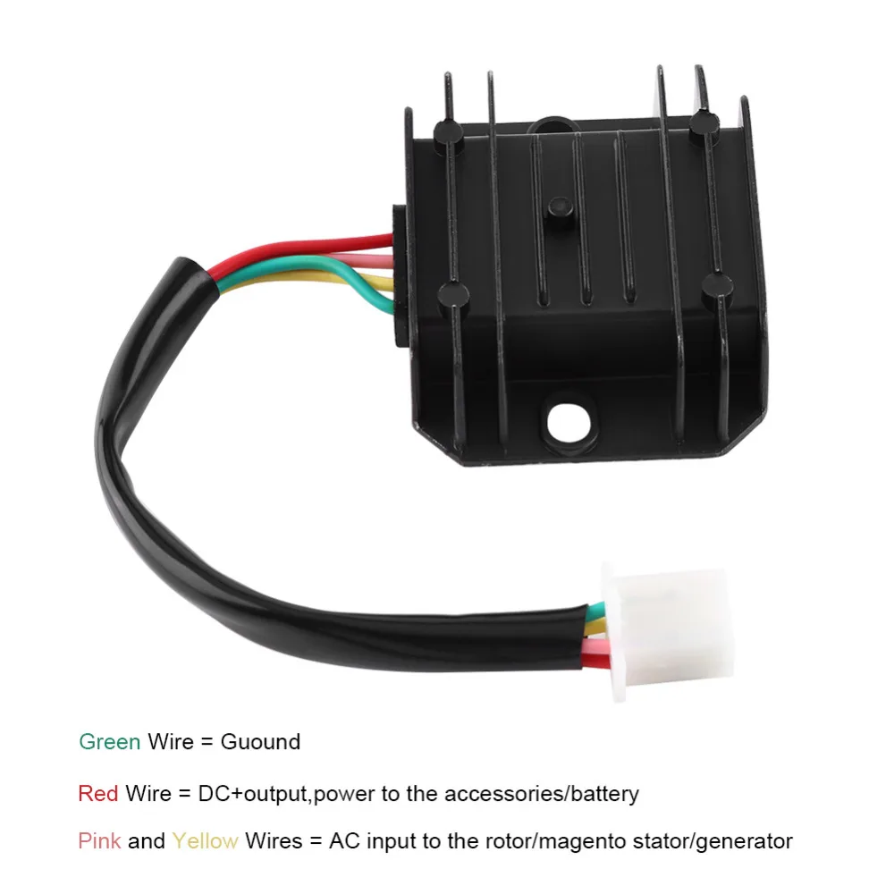 

Motorcycle Scooter Moped ATV Motocicleta Accessories 4 Wires 4 Pins 12 Voltage Regulator Rectifier For 150-250CC
