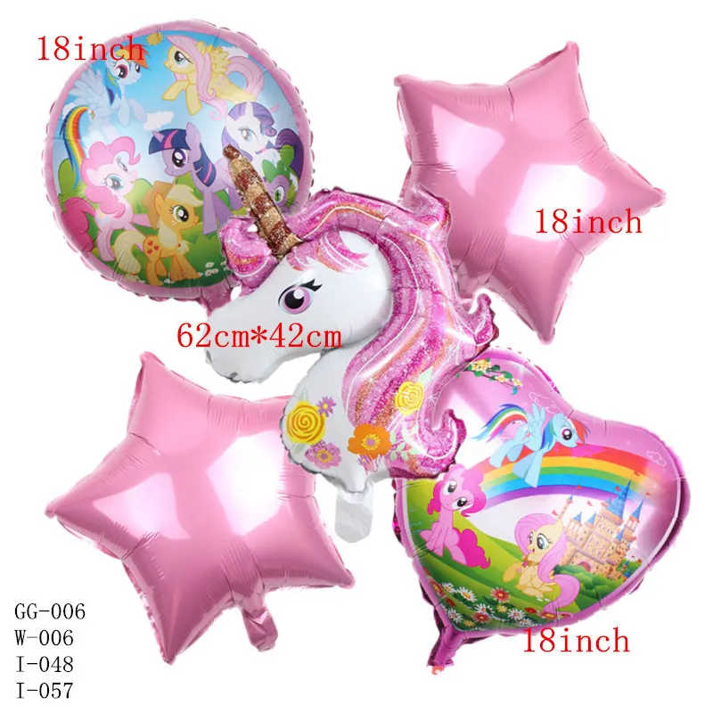 GOGO PAITY 5 шт./лот Единорог Пони алюминиевый шар Детский праздник день рождения вечеринка украшения воздушный шар