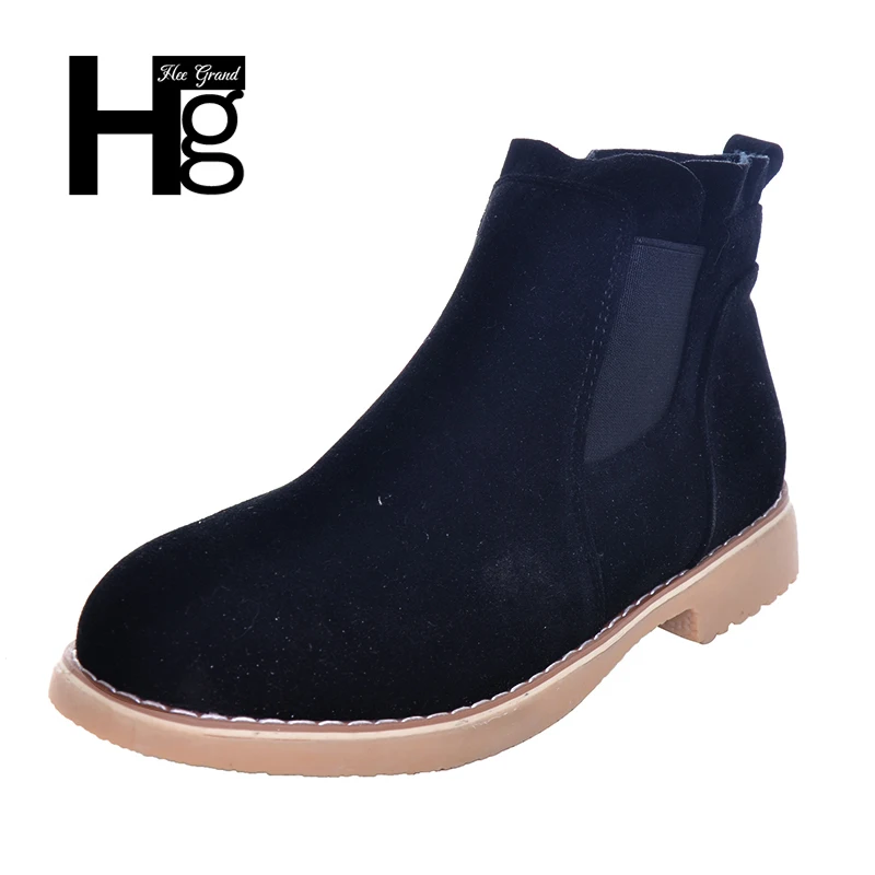 

HEE GRAND Woman's Ankle Boot Hot Sale Pointed Toe Fashion Boots low Cut Short Shoes Black Gray Botas Femininas XWX3349