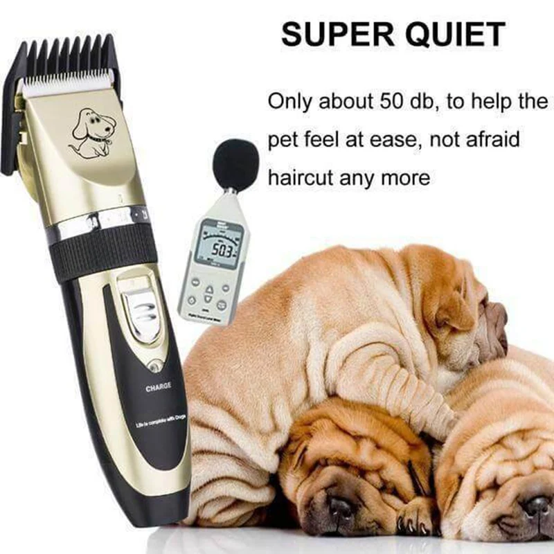 

Baorun Low-noise Professional Rechargeable Pet Trimmer Pet Cat Dog Hair Trimmer Electrical Pet Hair Clipper Grooming Shaver