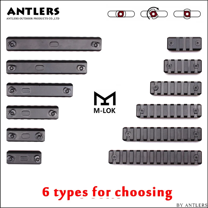 3-5-7-9-11-13 слот Picatinny Weaver Rail для M-lok Handguard Scope Mount Base Охотничьи аксессуары M-Lok aluminum Rail Section