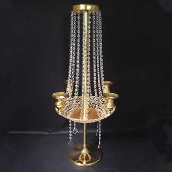 

exquisite wedding decorative tall glass candle holder crystal stand