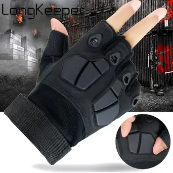 

New Tactical Gloves Men Half Finger Gloves Hard Knuckle Mittens Paintball Airsoft Bicycle Outdoor Fingerless Gloves Luvas
