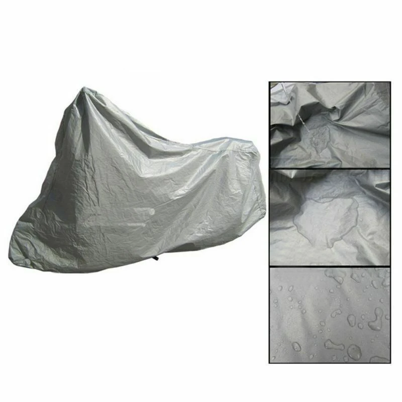 

Silver gray Motorcycle Protective Cover Replacement Accessory Waterproof Bike UV Proof PEVA