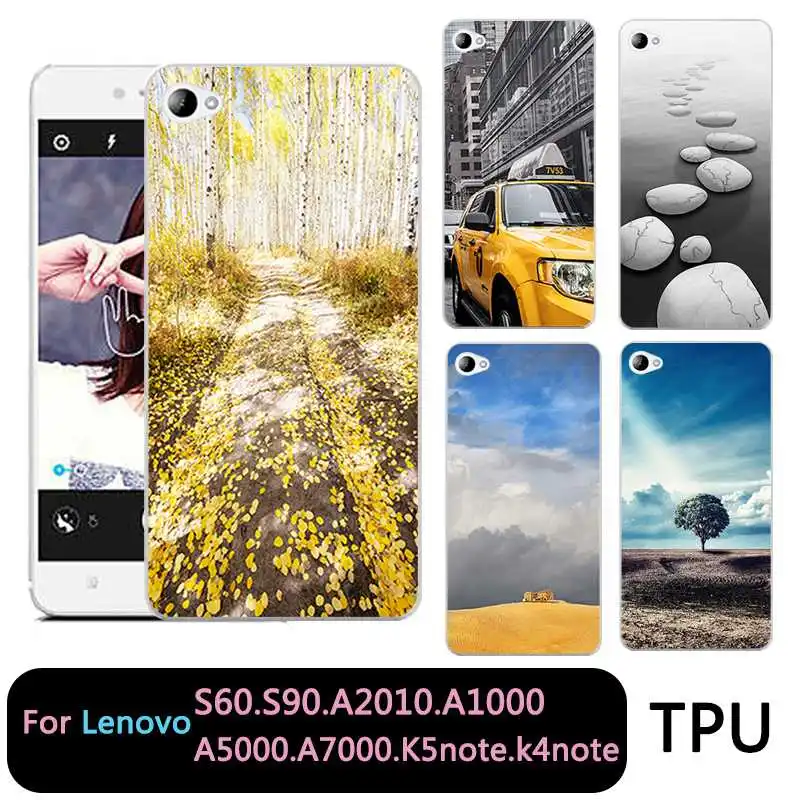 Мягкий ТПУ Прозрачный чехол для телефона QMSWEI lenovo S60 S90 A2010 a1000 a5000 A7000 k5note k4note k3note