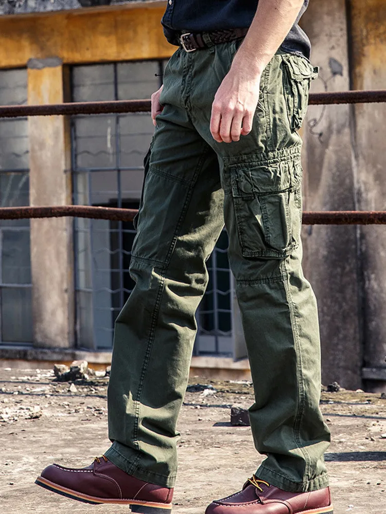 Мужские брюки карго, мужские повседневные военные брюки с несколькими карманами, большие размеры 40, тактические брюки, мужская верхняя одежда, армейские прямые брюки, длинные брюки