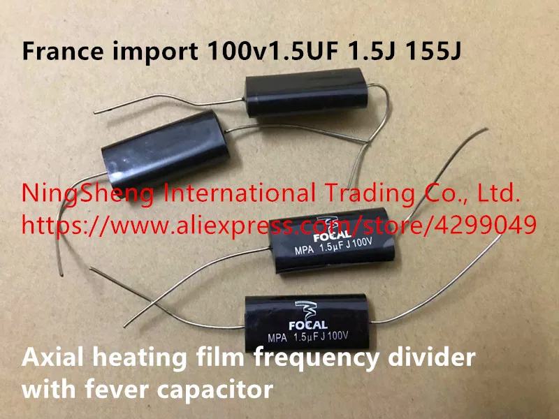 Оригинальный новый 100% 100v1.5UF 1.5J 155J осевой нагревательный фильм делитель частоты с