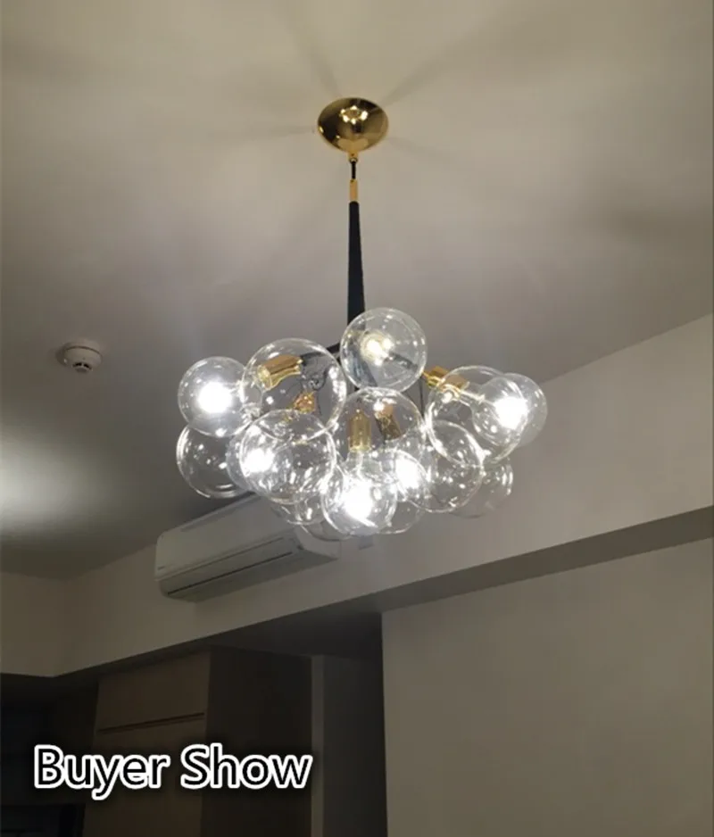Black Creative Glass Bubble Pendant Lamp-13