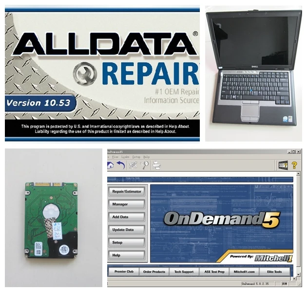 New alldata v 10 53 and mitchell on demand installed with d630 2g font b laptop