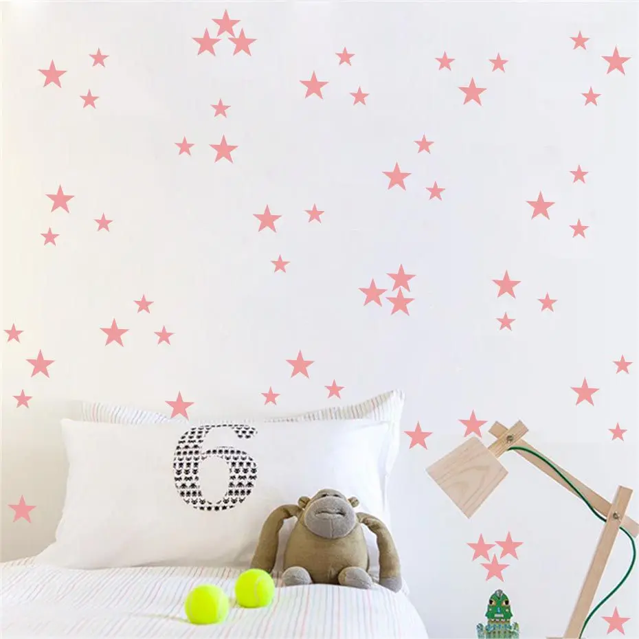 DIY звезды цветной стикер на стену для детей спальня художественная наклейка детская комната съемные обои домашний хороший Декор виниловые самоклеющиеся