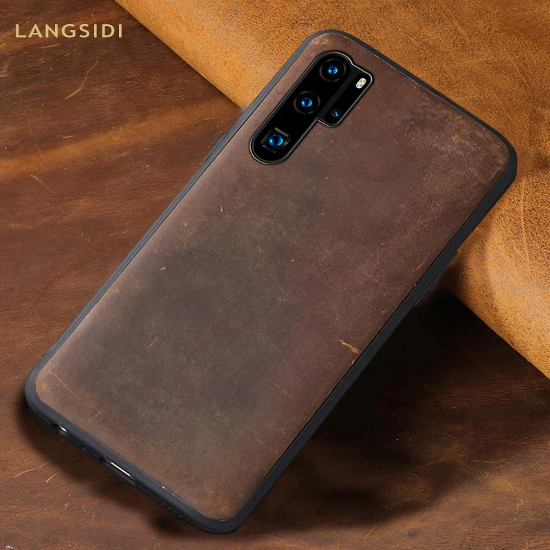 Подлинный выдвижной кожаный чехол для телефона Huawei P30 Pro P20 P40 Lite mate 40 20 Y8P Nova 5T Honor 10i