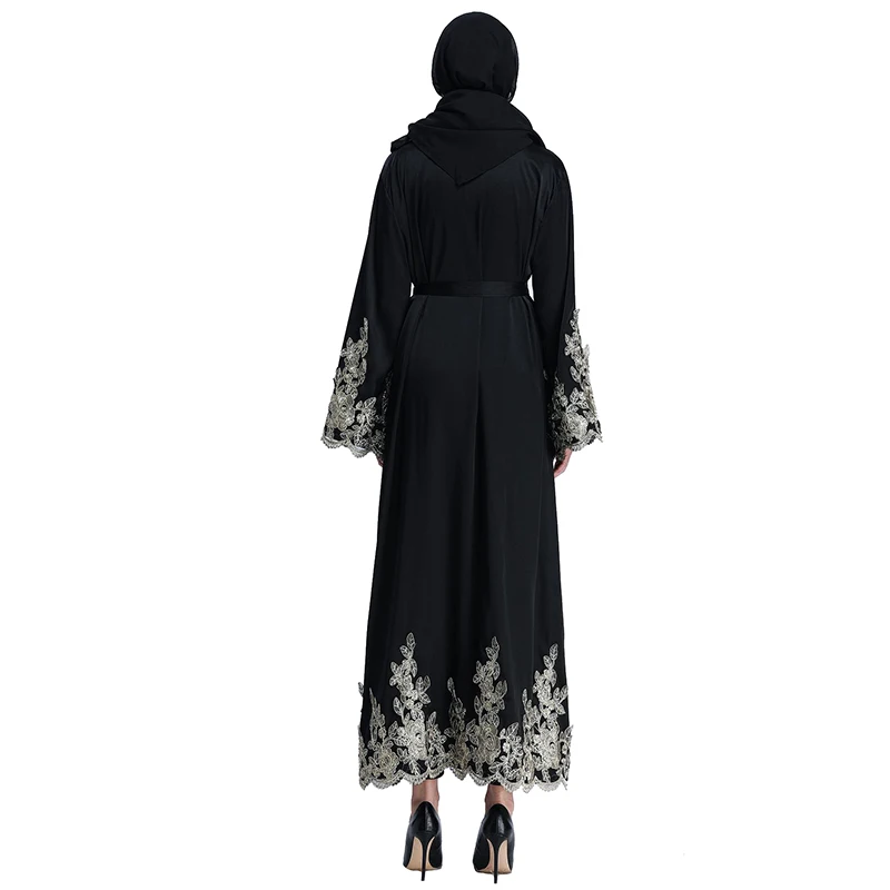 Высокое качество Золотой шелк вышивка леди открытый Абая Турция мусульманское женское платье плюс размер ислам Дубаи abaya s одежда