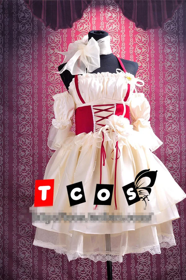 Anime Cosplay Kostuum SD Zoete en Mooie Loli Rok Organza Jurk Lolita Stijl Twee Kleuren Optioneel EEN Anime Cosplay Kostuum SD Zoete en Mooie Loli Rok Organza Jurk Lolita Stijl Twee Kleuren Optioneel EEN