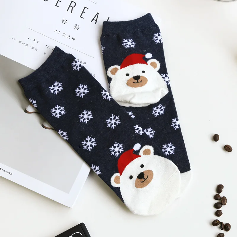 1Pair New Cute Women's Sock Happy Cartoon Animal Rabbit Socks Harajuku Design Cotton Socks Christmas Gift Cap Girl Socks