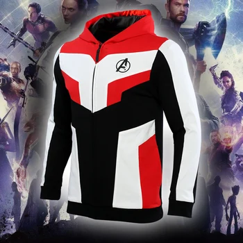 

Avengers 4 Endgame Iron Man Tony Stark Jacket Cosplay Hoodies Sweatshirt zipper jacket For Men M-4XL