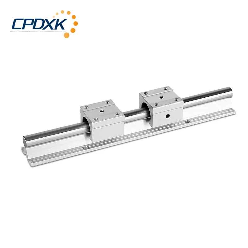 2pcs SBR guide 16mm linear rail length 550mm support round guide rail+ 4pcs SBR16UU slide block for cnc