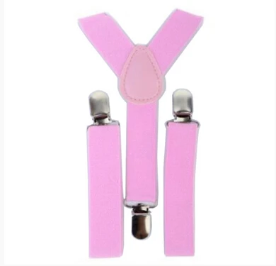 Лидер продаж, детская одежда для мальчиков и девочек Y задние подвески Эластичный регулируемый зажим-на брекеты - Цвет: Розовый