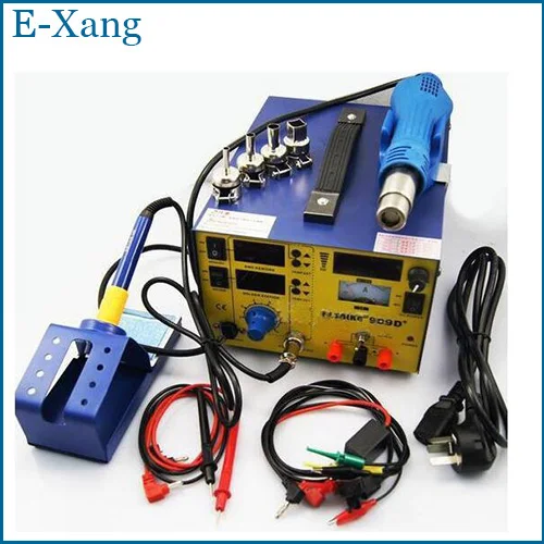

220V 110V SAIKE 909D+ Soldering/Desoldering Station Welding machine Digital 3 in 1 Soldering iron+Hot Air Gun+ DC Power Supply