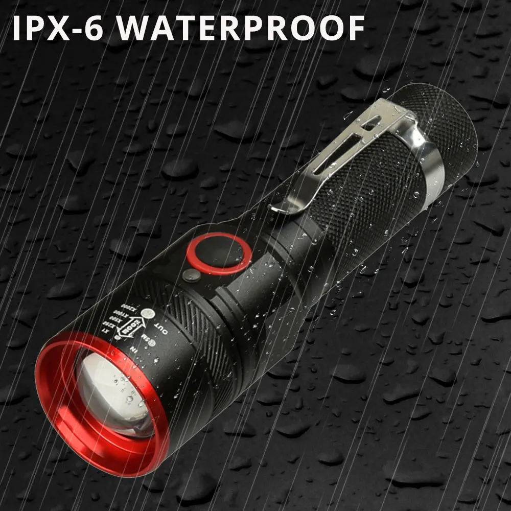 الدراجة ضوء فائقة مشرق 8000 لومينز التكبير T6 دراجة الجبهة مصباح ليد جيب مصباح USB قابلة للشحن الدراجات ضوء بواسطة 18650 بطارية